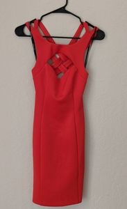 Guess red strappy cocktail dress